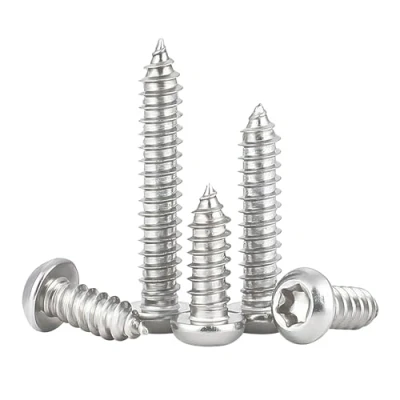 Afbeelding van Qrity 100 stuks M3 x 20 mm zelftappende schroeven, torx platte kopschroeven, roestvrij staal, ronde kop, zelfborende schroeven