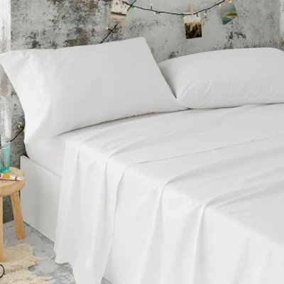 Afbeelding van Burrito Blanco Beddengoedset, 135 x 190/200 cm, katoen/polyester, gemakkelijk te strijken, wit, verkrijgbaar in verschillende maten