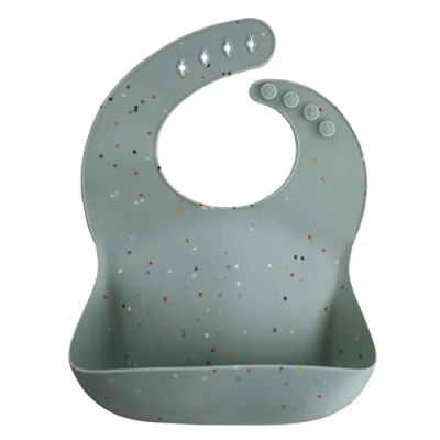Afbeelding van Mushie Siliconen Slab Cambridge Blue Confetti