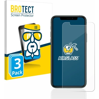 Afbeelding van BROTECT Screenprotector voor Apple iPhone 11 Pro Folie Beschermfolie Beschermglas transparant (3 Stuks)