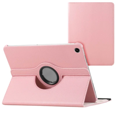 Afbeelding van Samsung Galaxy Tab A9 Plus Hoes: imoshion 360 Draaibare Bookcase Roze Kunstleder Tablet Hoezen
