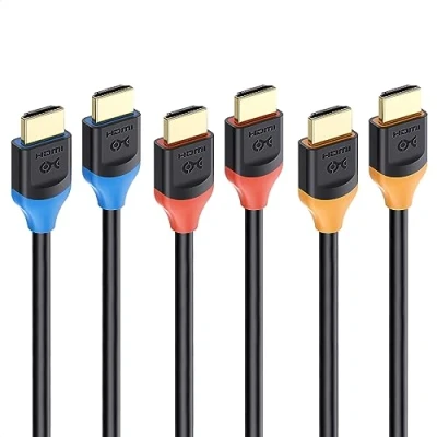 Afbeelding van Cable Matters 3 Stuks 48Gbps Ultra 8K HDMI Kabel met 120Hz en HDR voor PS5, Xbox Series X/S, RTX 3080/ 3090, AMD RX 6800/ 6900, Apple TV meer 1 Meter