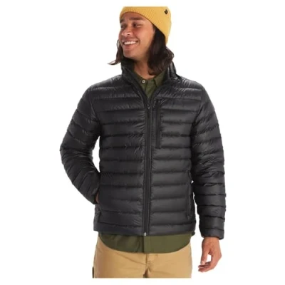 Afbeelding van Marmot Heren Highlander Jacket, Warm donsjack, geïsoleerde winterjas, ademend, lichtgewicht inpakbaar jack voor buiten, winddicht, Black, XXL