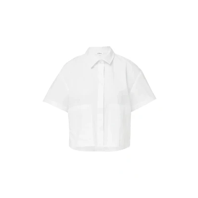 Afbeelding van s.Oliver VERKÜRZTE IM Relaxed FIT MIT Aufgesetzten Taschen Overhemdblouse, Dames, Maat: 36, Weiß