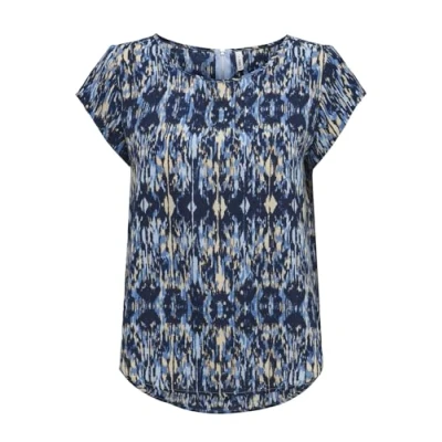 Afbeelding van ONLY Onlvic Tshirt print, Dames, Maat: 34, Forever blue