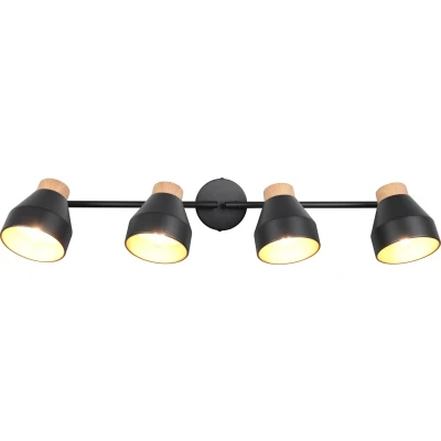 Afbeelding van Trio Design plafondlamp 4 lichts Valentin zwart R81924032