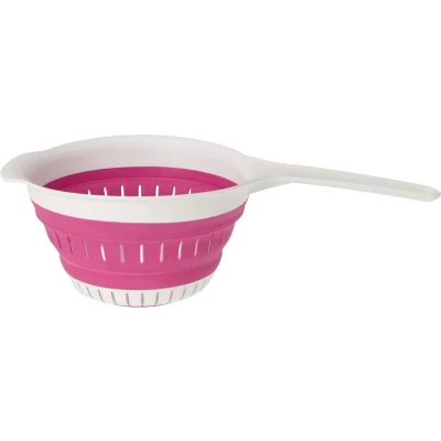 Afbeelding van Excellent Houseware opvouwbaar vergiet wit/roze tpe 37 x 19 cm Vergieten