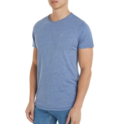 Afbeelding van Tommy Jeans SLIM Jaspe NECK Tshirt basic, Heren, Maat: 46, Charmed