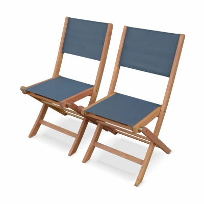 Afbeelding van sweeek Set van twee houten klapstoelen