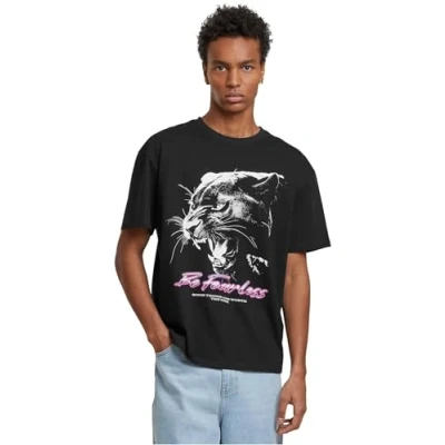 Afbeelding van Mister Tee BE Fearless Tshirt print, Heren, Maat: Large, Black