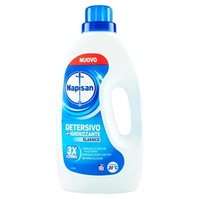 Afbeelding van Napisan 3186431 Vloeibaar wasmiddel voor wasmachine, hygiënisch, klassiek, 23 wasbeurten 1178 g,1,15 l (1 pak),Geen kleur