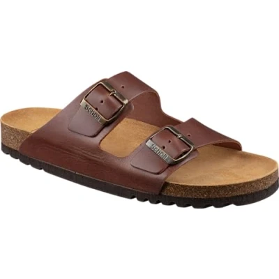Afbeelding van Slipper Scholl Men Julien Leather Brown Schoenmaat 41