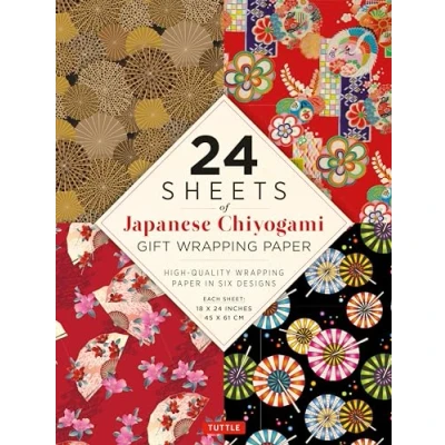 Afbeelding van Chiyogami Patterns Gift Wrapping Paper 24 Sheets: 18 x 24&quot; (45 61 cm)