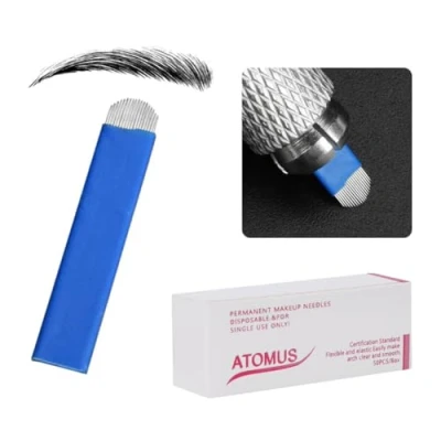 Afbeelding van ATOMUS Microblading Needles kit 7 14pin 18u pin Liner Permanente make up Wenkbrauw (50 stuks 18U)
