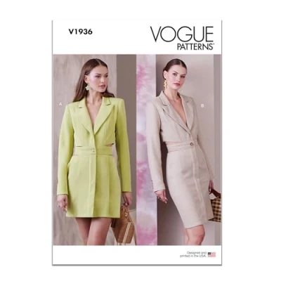 Afbeelding van Vogue Patterns V1936A5 Misses&#039; Blazer Jurk A5(6 8 10 12 14)