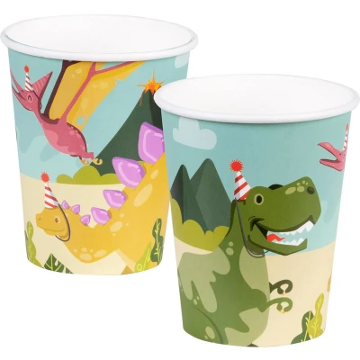 Afbeelding van Dinosaurus Feestje bekers 210 ml 10 stuks