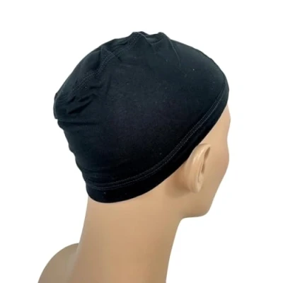 Afbeelding van LUTTMANN® pruiken van bamboe pruik, hoofdbescherming, onderkap, in de kleur zwart, draagbaar onder echt haar, kunsthaarpruiken, hoofddoeken, mutsen, tulbanden of rijhelmen