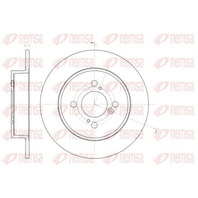 Afbeelding van REMSA Remschijf SUZUKI: SWIFT 4 Achteras 259,2, 259mm 9mm volledig 61483.00 BDM766010,DCA6148300,5561161M10,5561168L00 Remschijven