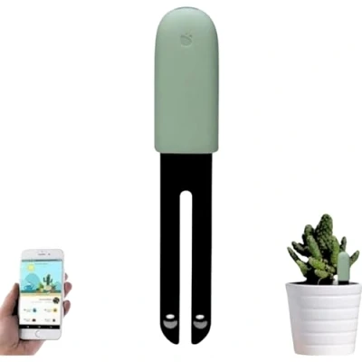 Afbeelding van 4in1 Bodemvochtigheidsmeter,Vochtigheidsmeter voor planten,Bodem Meters,Intelligente Plant Soil Tester Automatisch Bewaakt Vocht/Licht/Vruchtbaarheid/Temperatuurniveau,voor Mijia APP (groen, 1 stuk)