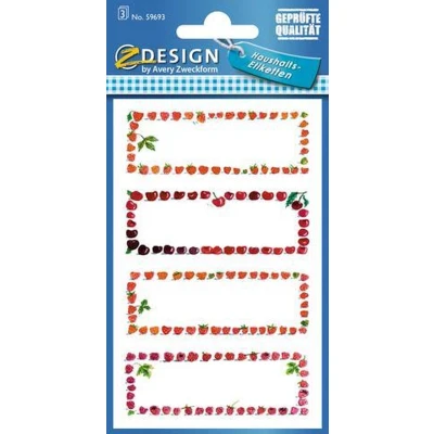 Afbeelding van Avery Huishoudetiket Z design Home pakje a 3 vel fruit kader
