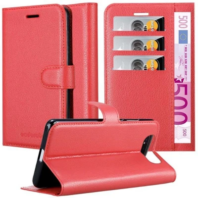 Afbeelding van Cadorabo Hoesje geschikt voor Samsung Galaxy A80 / A90 4G in KARMIJN ROOD Beschermhoes met magnetische sluiting, standfunctie en kaartvakje Book Case Cover Etui