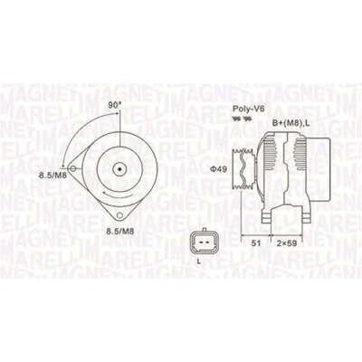 Afbeelding van Magneti Marelli Alternator/Dynamo 063731881010