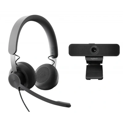 Afbeelding van Logitech Personal Collaboration kit Webcam en Headset Zwart