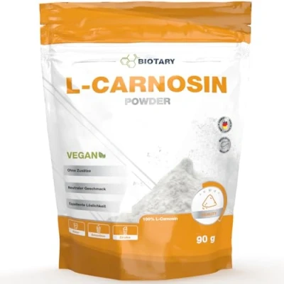 Afbeelding van L Carnosinepoeder 90 g 1000 mg dagelijkse portie incl. maatlepel 100% puur veganistisch carnosine poeder hoge dosis en zonder additieven biologische beschikbaarheid laboratorium
