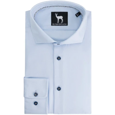 Afbeelding van Gents Blumfontain uni visgraat lichtblauw Maat 3XL