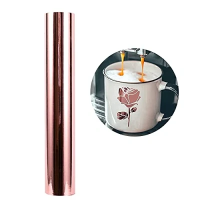 Afbeelding van Zelfklevende Vinyl folie Permanente Plotterfolie, 30cm x 305cm Glanzend Rol,Premium Chroom Vinyl, DIY Knutselwerk, Auto Sticker, Window Graphics(Rosé Goud)