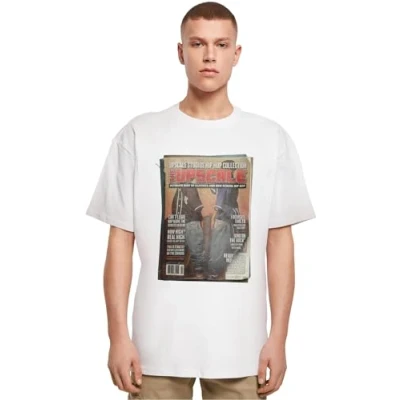 Afbeelding van Upscale by Mister Tee Magazine Tshirt print, Maat: 4XL, White