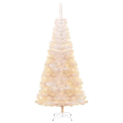 Afbeelding van Kunstkerstboom met iriserende uiteinden 240 cm PVC wit