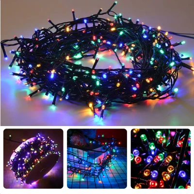 Afbeelding van Cheqo® Kerstverlichting Kerstboomverlichting Kerstlampjes Sfeerverlichting LED Verlichting Voor Binnen en Buiten Tuinverlichting Feestverlichting Lichtsnoer Multicolor 40 LED&#039;s 3M Timer 8 Lichtfuncties