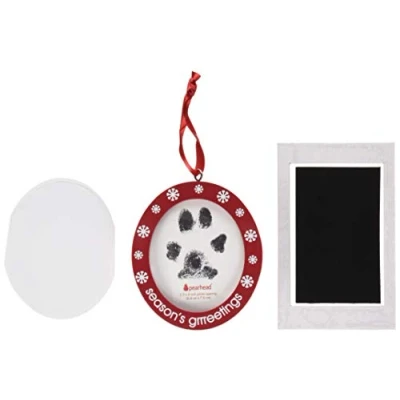 Afbeelding van Pearhead Huisdier Pawprint Opknoping Keepsake Ornament, Hond of Kat Kerst Kous Stuffer, DIY Paw Print Maken Kit, Vakantie Ornament
