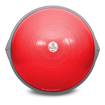 Afbeelding van Bosu 65 centimeter dynamische antislip reismaat thuisgym workout balpod trainer voor kracht en flexibiliteit, rood