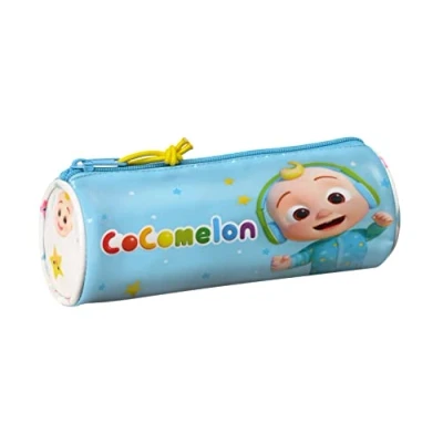 Afbeelding van Cilindervormige Schoolpennenzak CoComelon Wit Multicolour (20 x 7 cm)