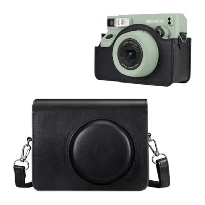 Afbeelding van Fintie Tas voor Fujifilm Instax Wide 400 instant camera, premium cameratas op reis, beschermhoes, afdekking met afneembare riem, zwart, Case