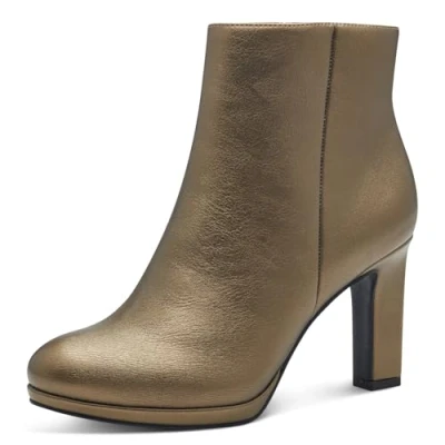 Afbeelding van MARCO TOZZI Dames Boot Heel 2 25342 41 Enkellaarzen, Dark Gold, 36 EU