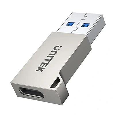 Afbeelding van Unitek USB A naar C 3.1 Gen1 adapter A1034NI. van metaal voor het opladen en de gegevensoverdracht in laptops, smartphones tablets