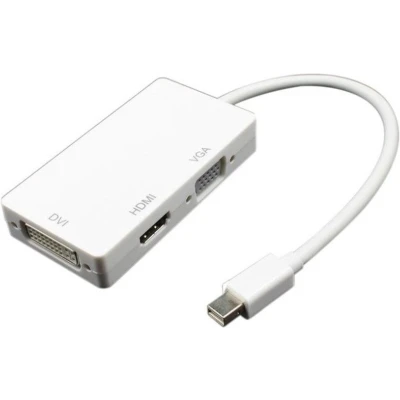 Afbeelding van Mini DisplayPort 1.1 naar HDMI, DVI en VGA adapter / wit 0,20 meter
