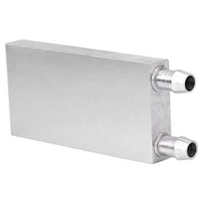 Afbeelding van Bewinner Waterkoelblok Aluminium voor Vloeibaar Waterkoeler Koelsysteem Zilver CPU radiator Koellichaam PC Laptop (40 * 80 12 mm)