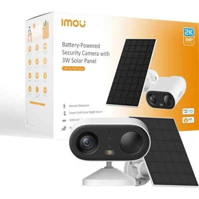 Afbeelding van Imou Cell Go Full Color Met Zonnepaneel Beveiligingscamera 2K Draadloos Bewakingscamera Voor Buiten 5000 mAH Accu Eenvoudige Installatie AI Persoonsdetectie Smart Night Vision IP65 Weerbestendig Inclusief