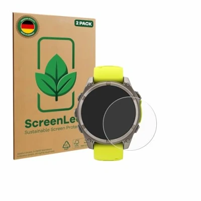 Afbeelding van ScreenLeaf Screenprotector voor Garmin Fenix 8 Solar (47 mm) Duurzame schermbescherming Folie Beschermfolie transparant (2 Stuks)
