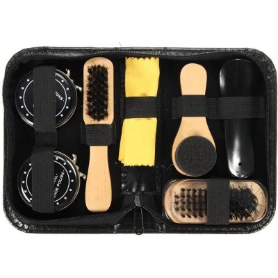Afbeelding van WiseGoods Premium Schoenpoets Set Schoensmeer Sneaker Cleaner Cleaning Kit / Refresh Schoenen Schoonmaak Schoenverzorging Schoenborstel 8 Stuks