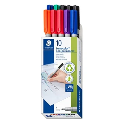 Afbeelding van STAEDTLER Lumocolor F non permanent kartonnen etui 10 st/ 6 kleuren