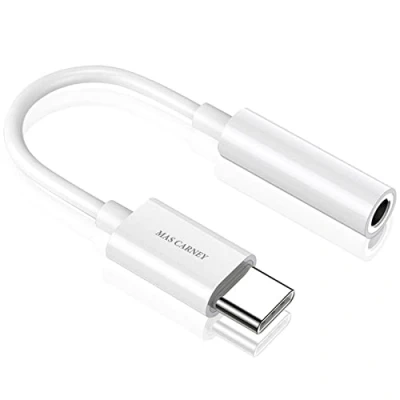 Afbeelding van MAS CARNEY │ USB Type C naar AUX 3,5 mm vrouwelijk, hoofdtelefoon audio jack compatibel met Samsung Huawei OPPO Vivo Google Pixel iPad Pro MacBook