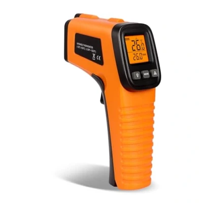 Afbeelding van GLOSKIN Infrarood thermometer, 50 C 550 C, instelbare parameter lcd display (niet geschikt voor mensen), koken, pizza, oven/vriezer/industrieel