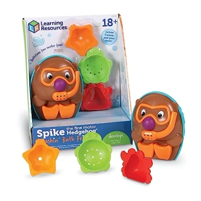 Afbeelding van Learning Resources Spike the Fine Motor Hedgehog Spetterende badvriendjes, 4 delen, educatief speelgoed voor peuters, babyspeelgoed, in bad, zwembadspeelgoed. waterspeelgoed, 2+