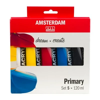 Afbeelding van Amsterdam Standard Series acrylverf primaire set 5 x 120 ml