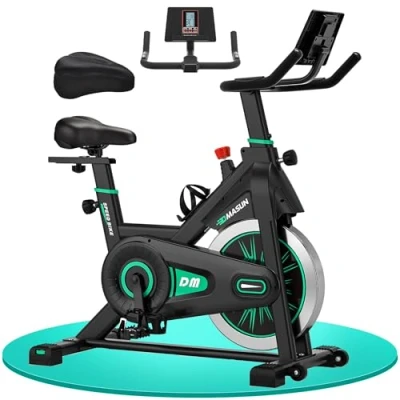 Afbeelding van DMASUN Hometrainer, fiets, hometrainer met grote tablethouder en lcd display, stille ergometer, voor thuis, tot 160 kg belastbaar, ideaal indoor fietsen